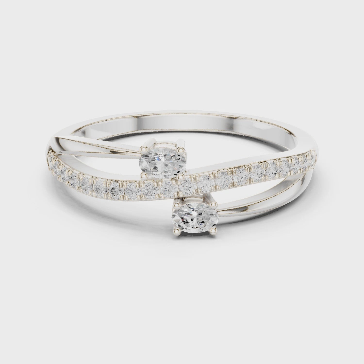 White Gold Oval Ring Video
