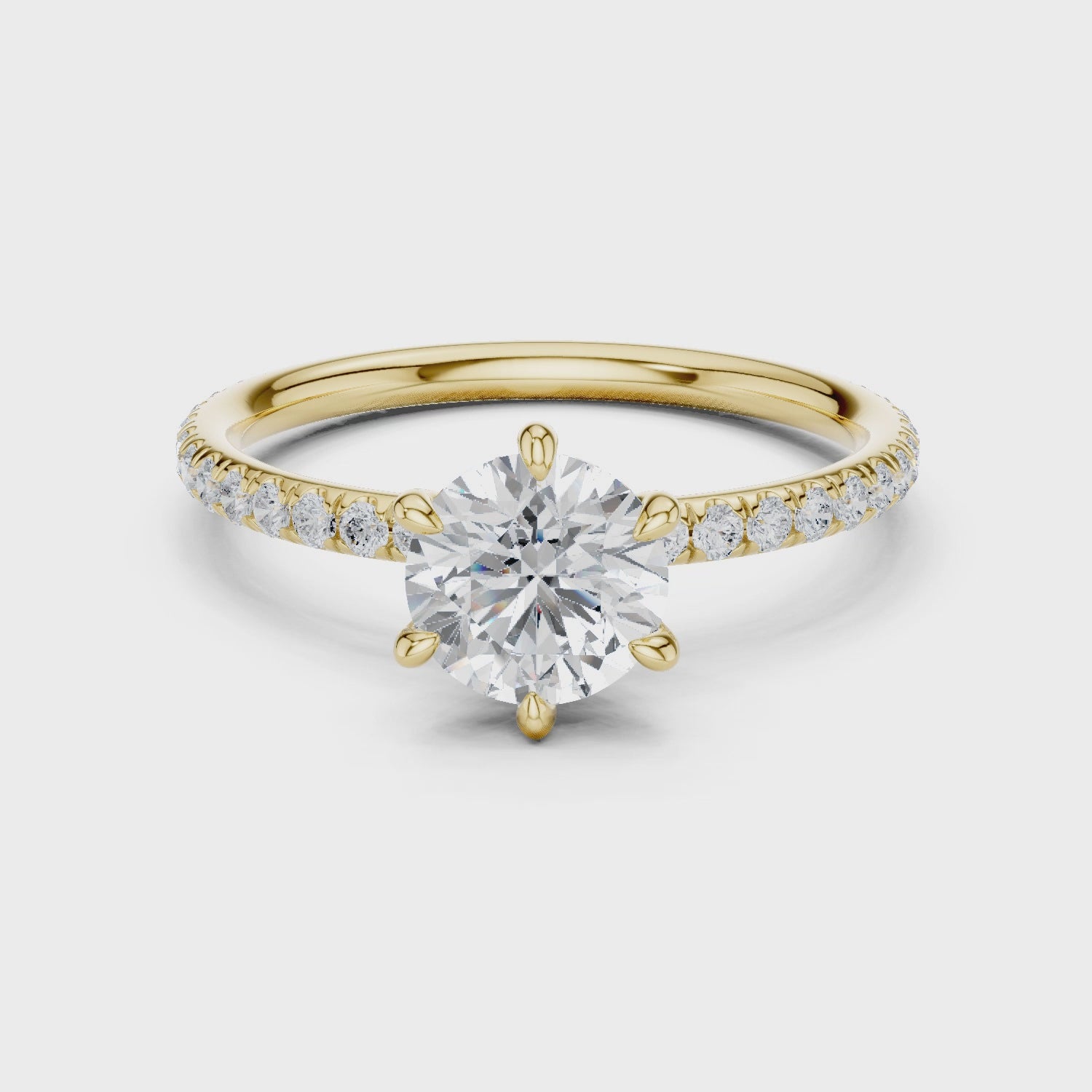 Yellow Gold Solitaire Ring