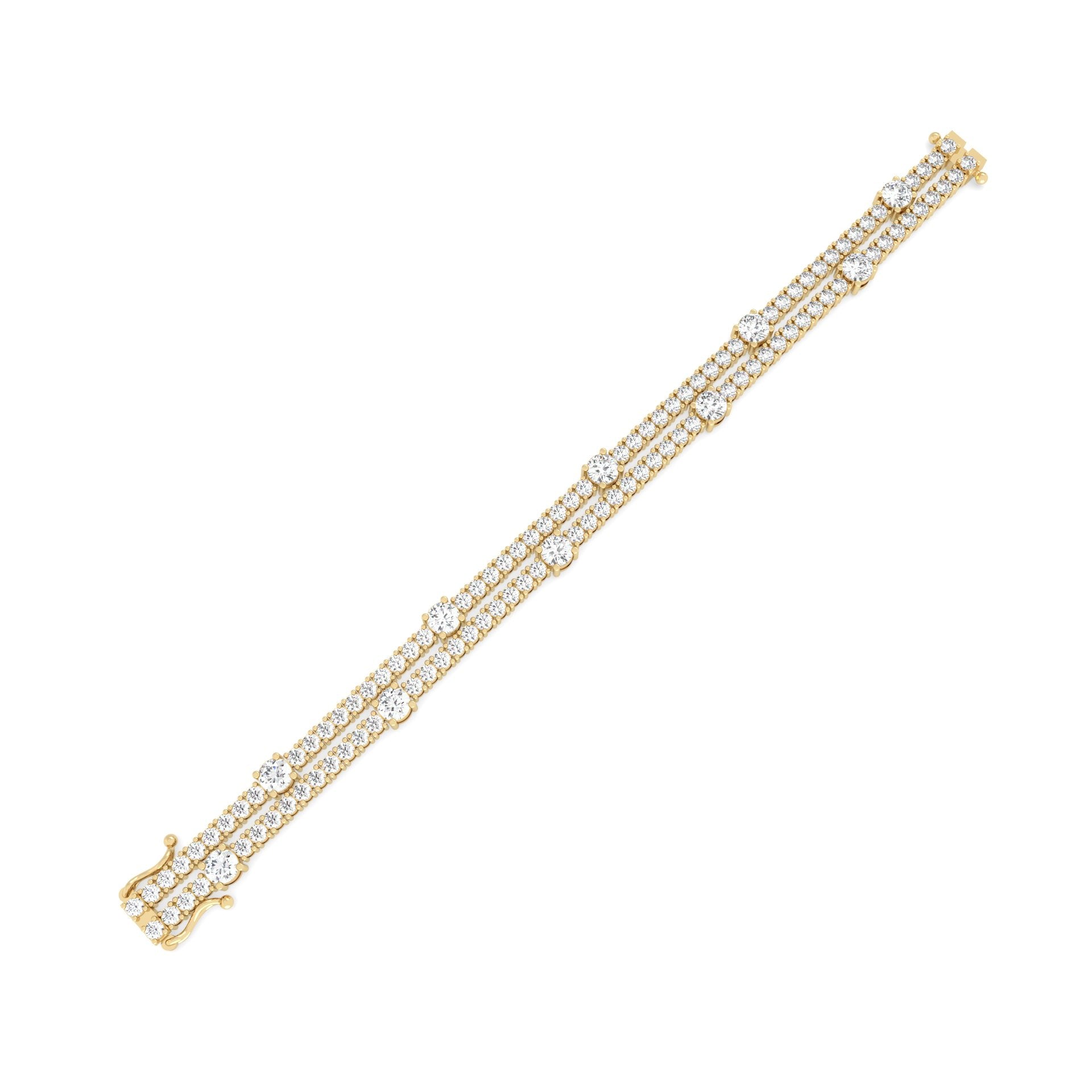 Double Line Round Tennis Bracelet