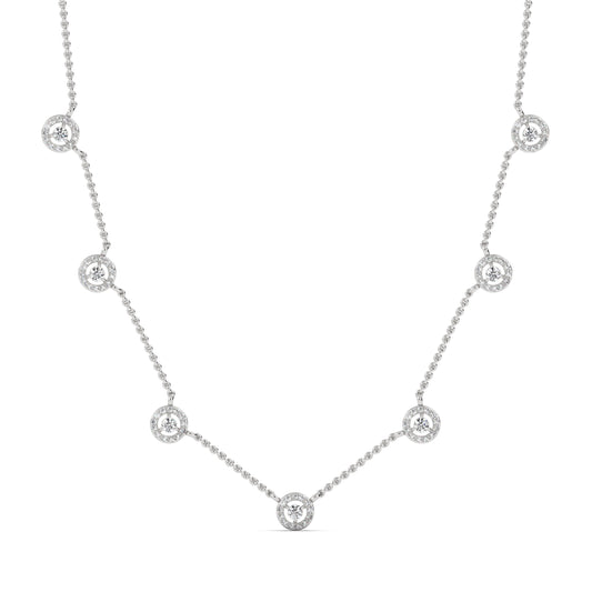 Kristal Round Station Necklace