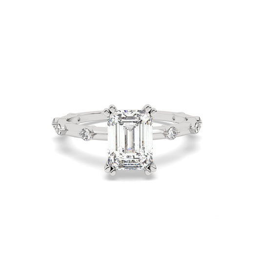 1 Ct Emerald Cut Diamond Solitaire Ring