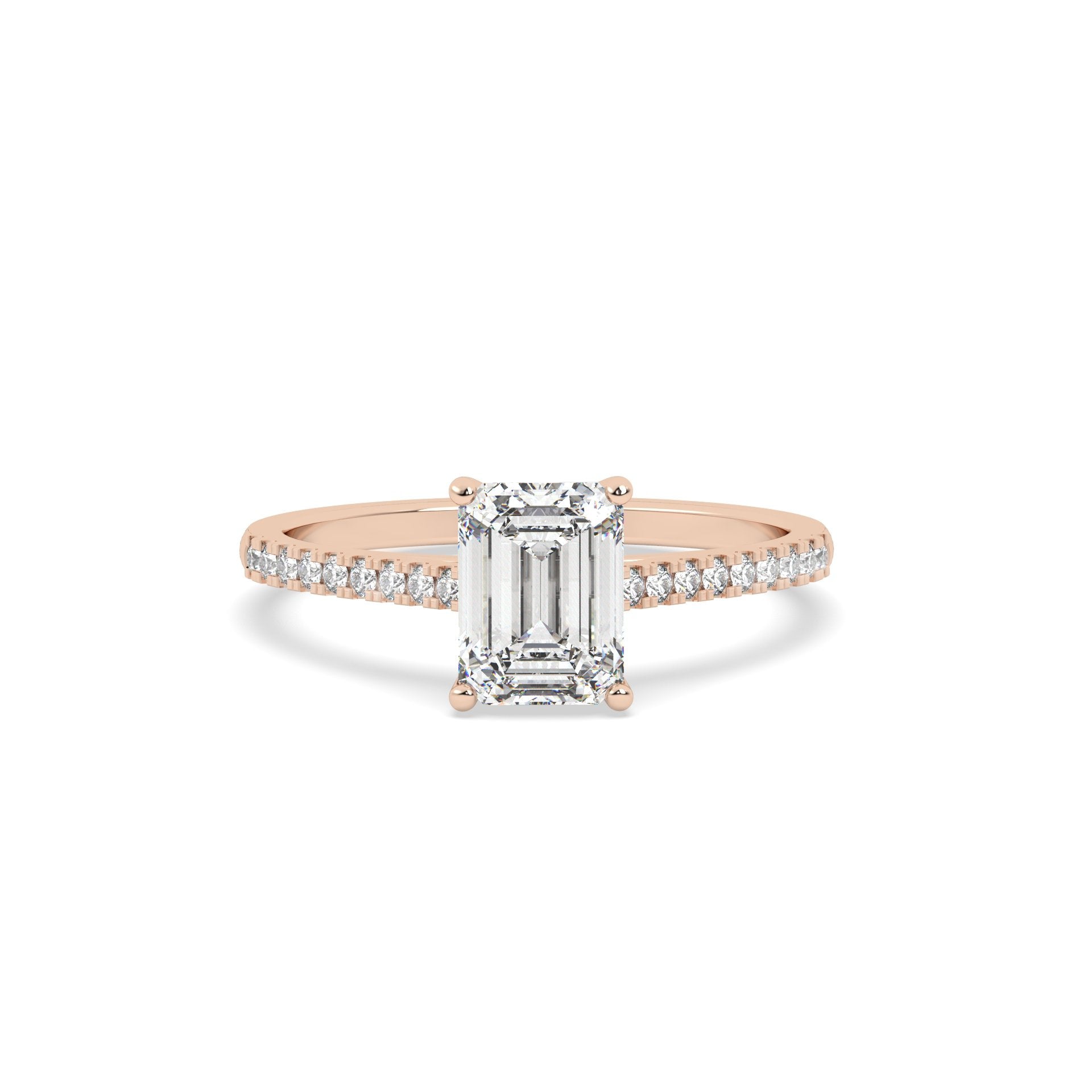 1.5 Ct Emerald Solitaire Lab Grown Diamond Ring