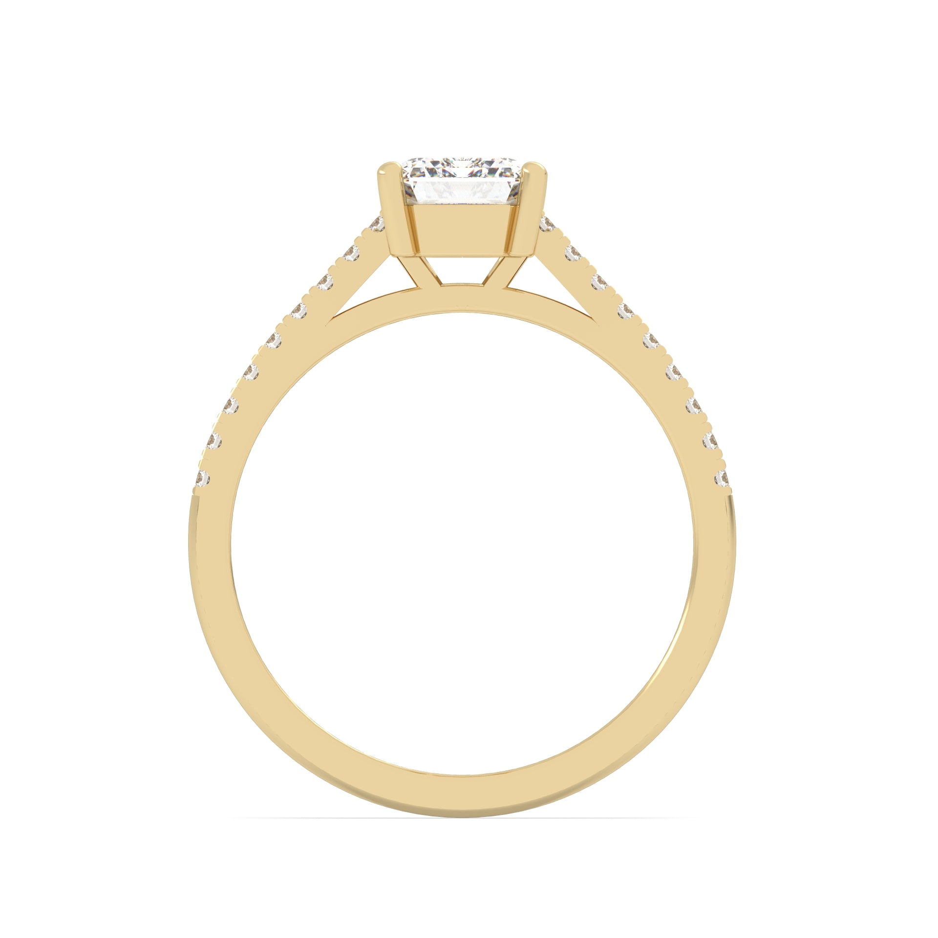 1.5 Ct Emerald Solitaire Lab Grown Diamond Ring