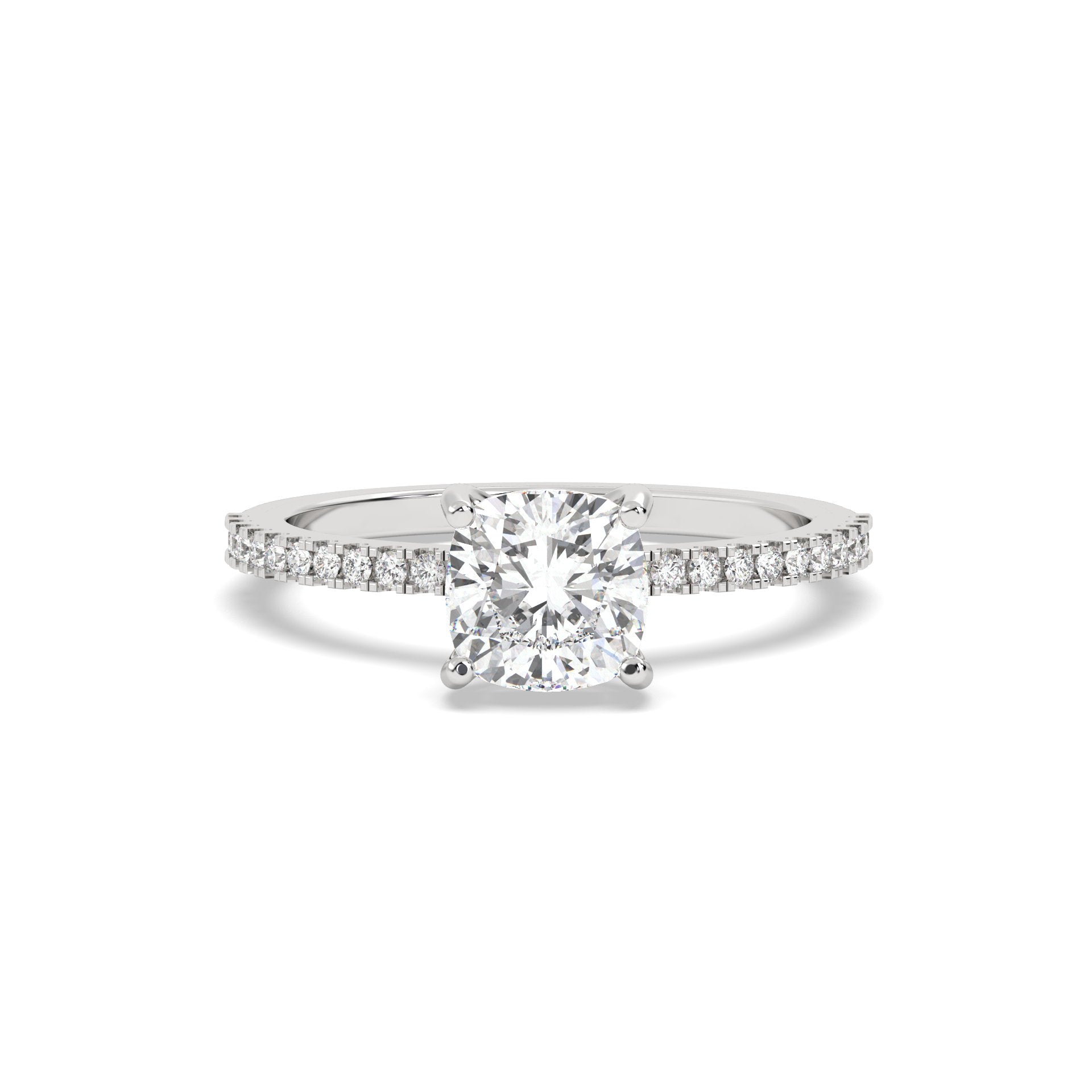 Solitaire Lab Grown Diamond Ring – 925 Silver