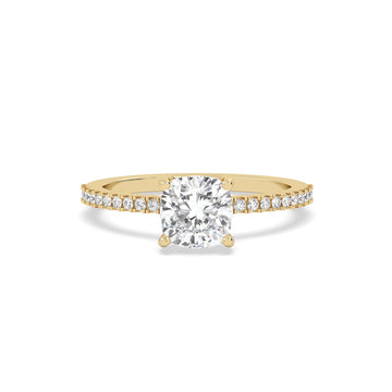 Solitaire Lab Grown Diamond Ring – 925 Silver
