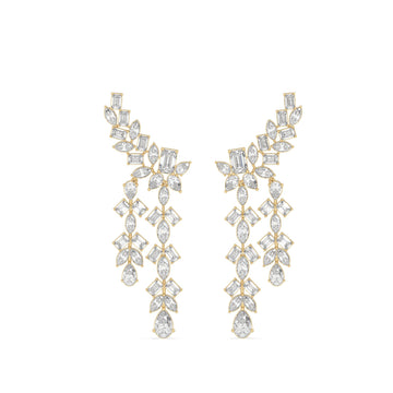 Lab Grown Diamond Chandelier Statement Earrings