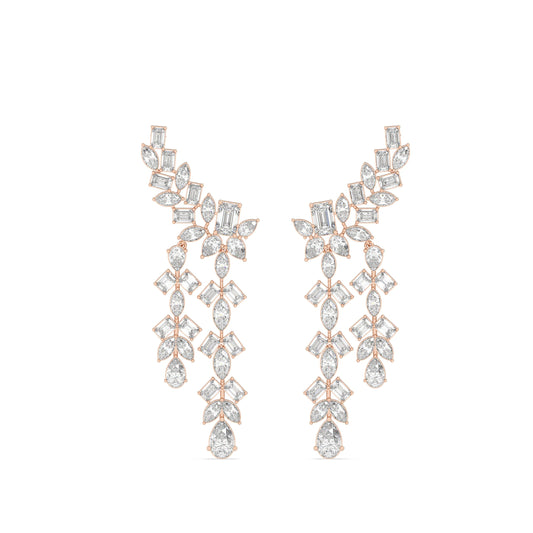 Lab Grown Diamond Chandelier Statement Earrings
