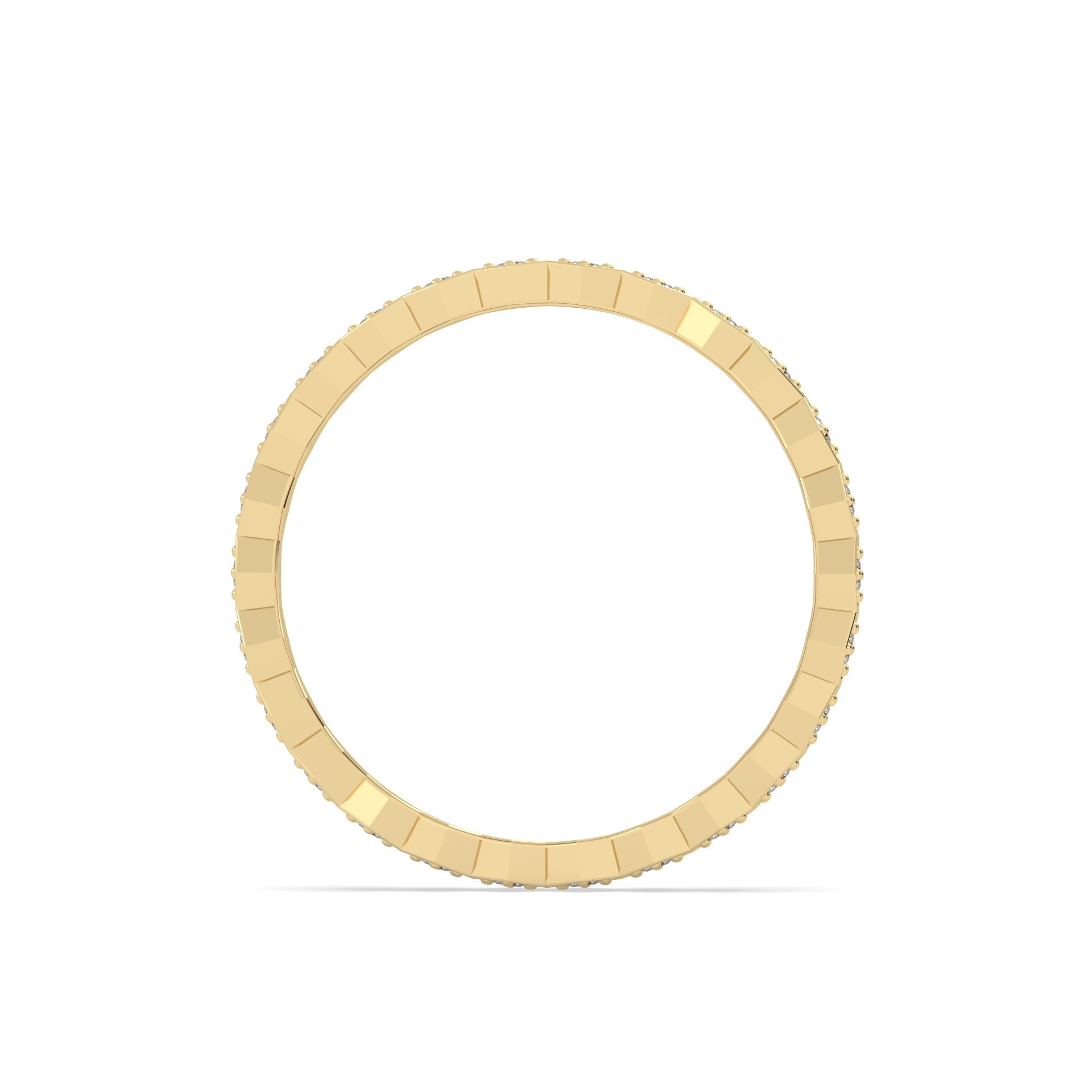 Gold ring with a textured band on a gold background