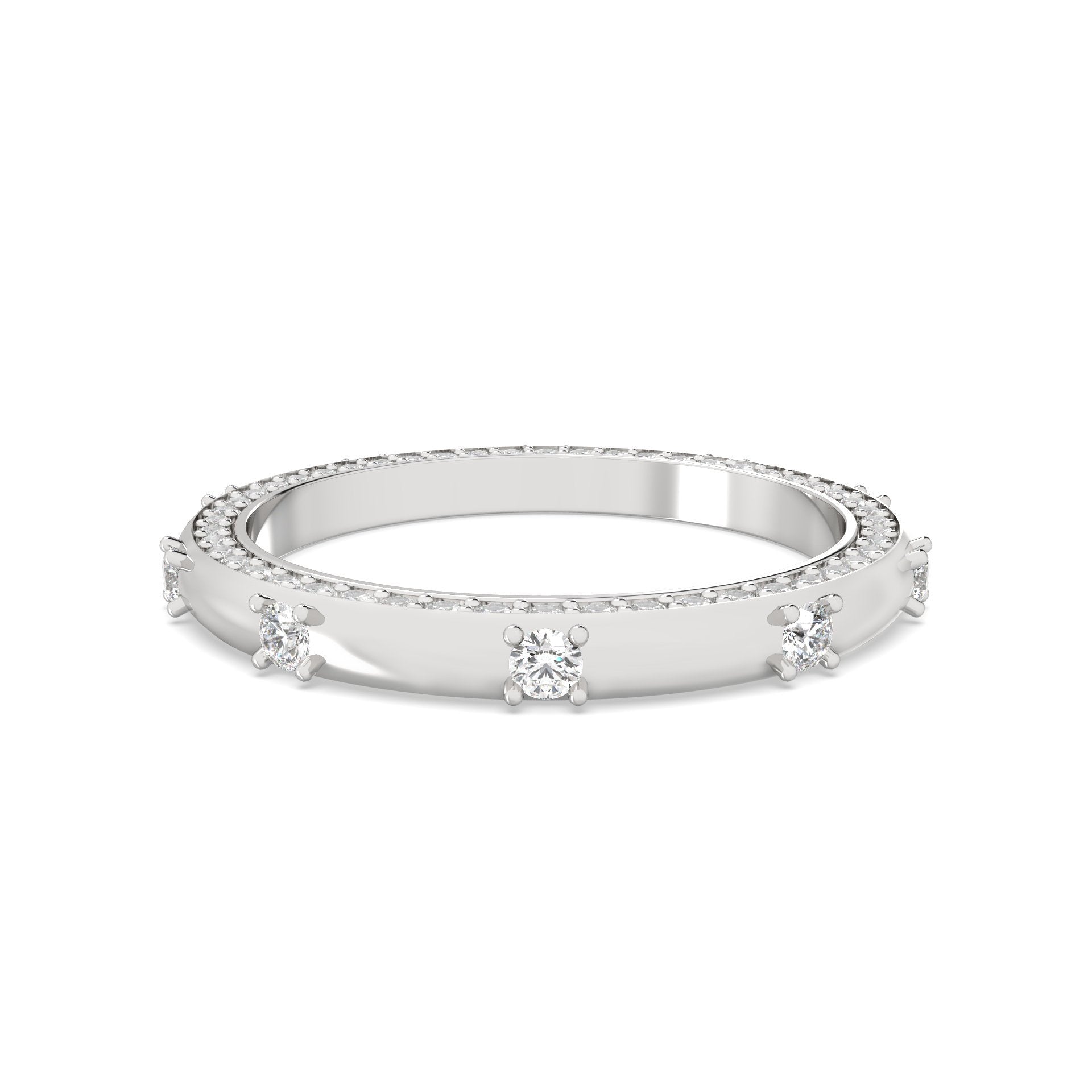 White round diamond band