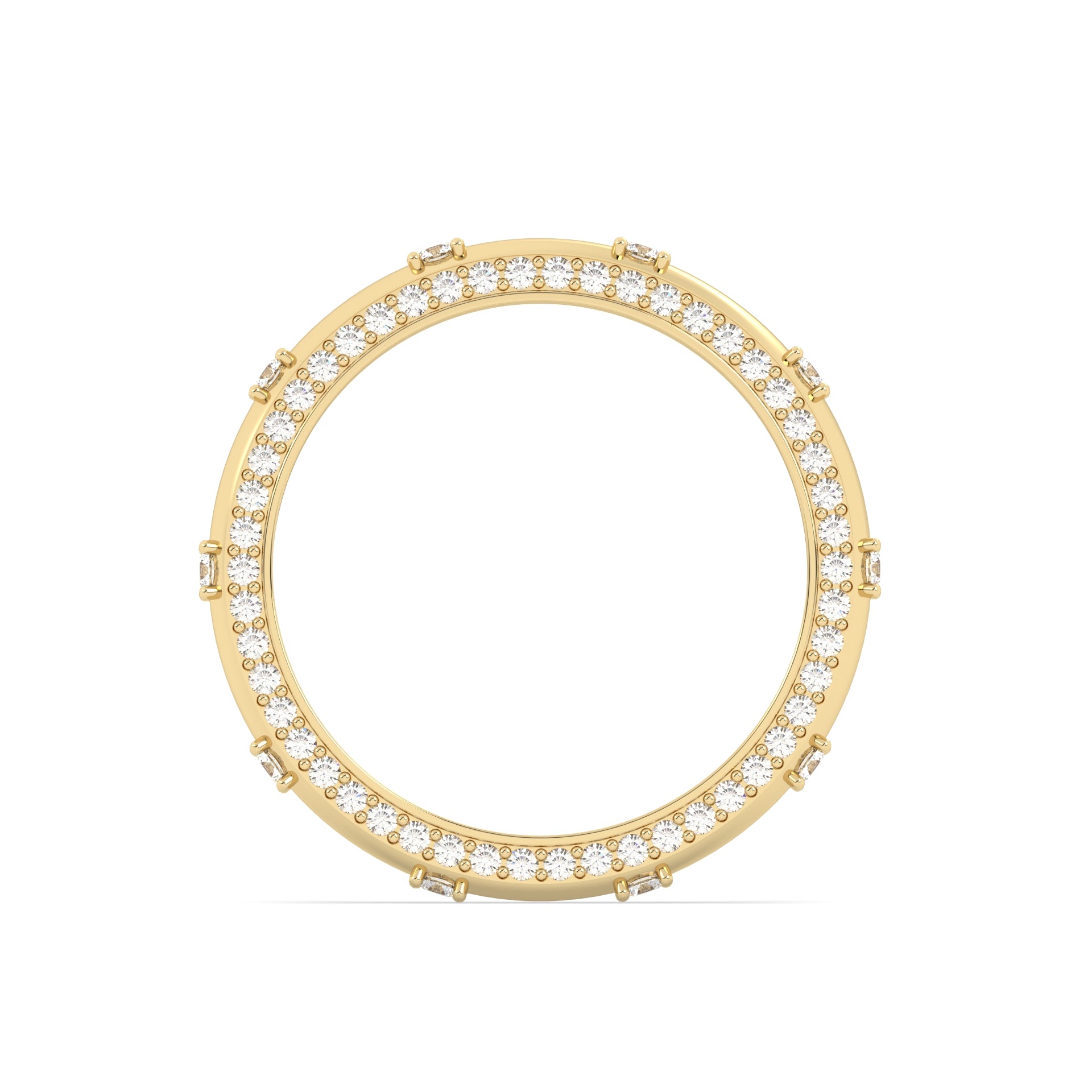Yellow round diamond band