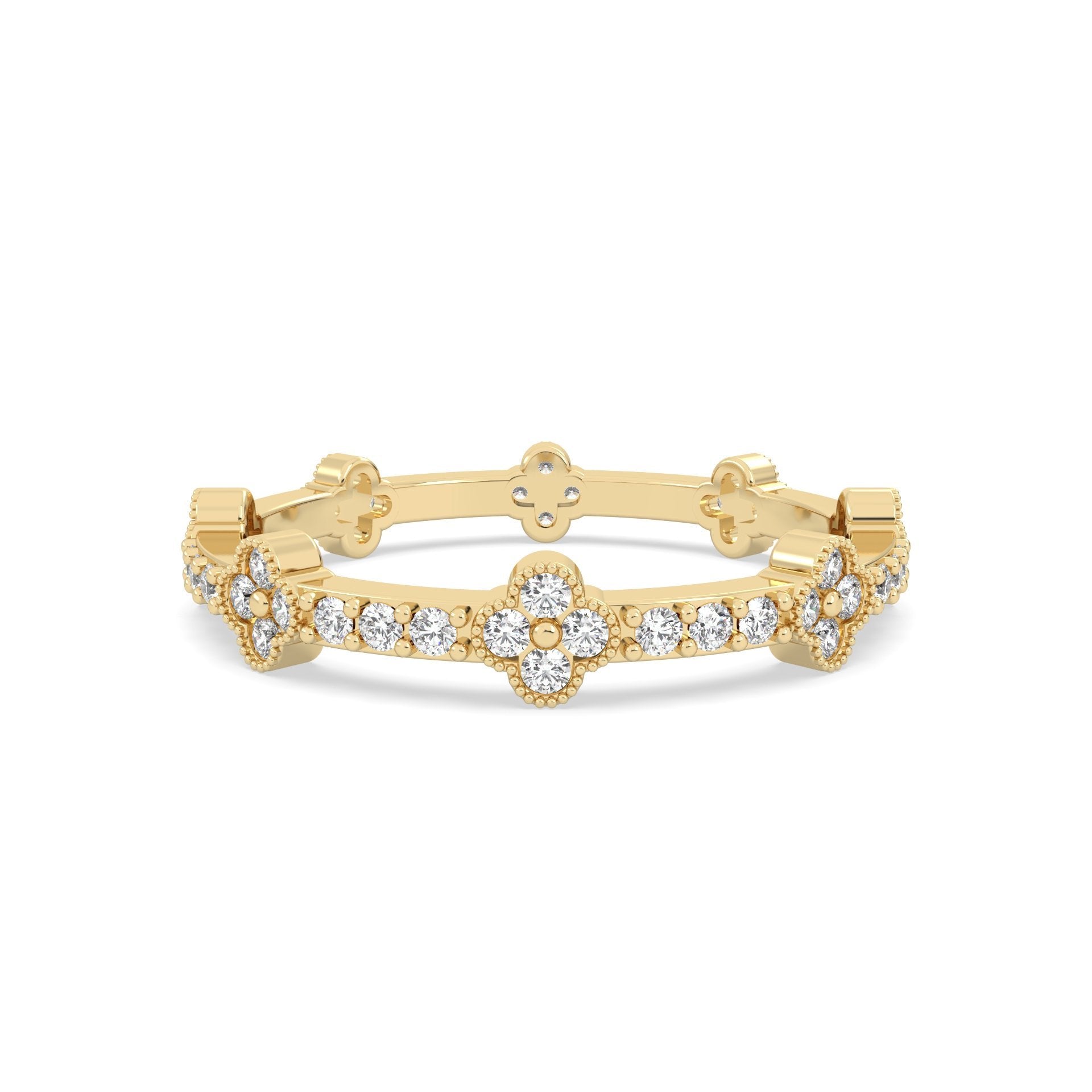 Yellow Gold LV ring band