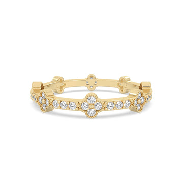 Yellow Gold LV ring band