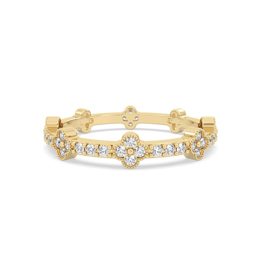 Yellow Gold LV ring band