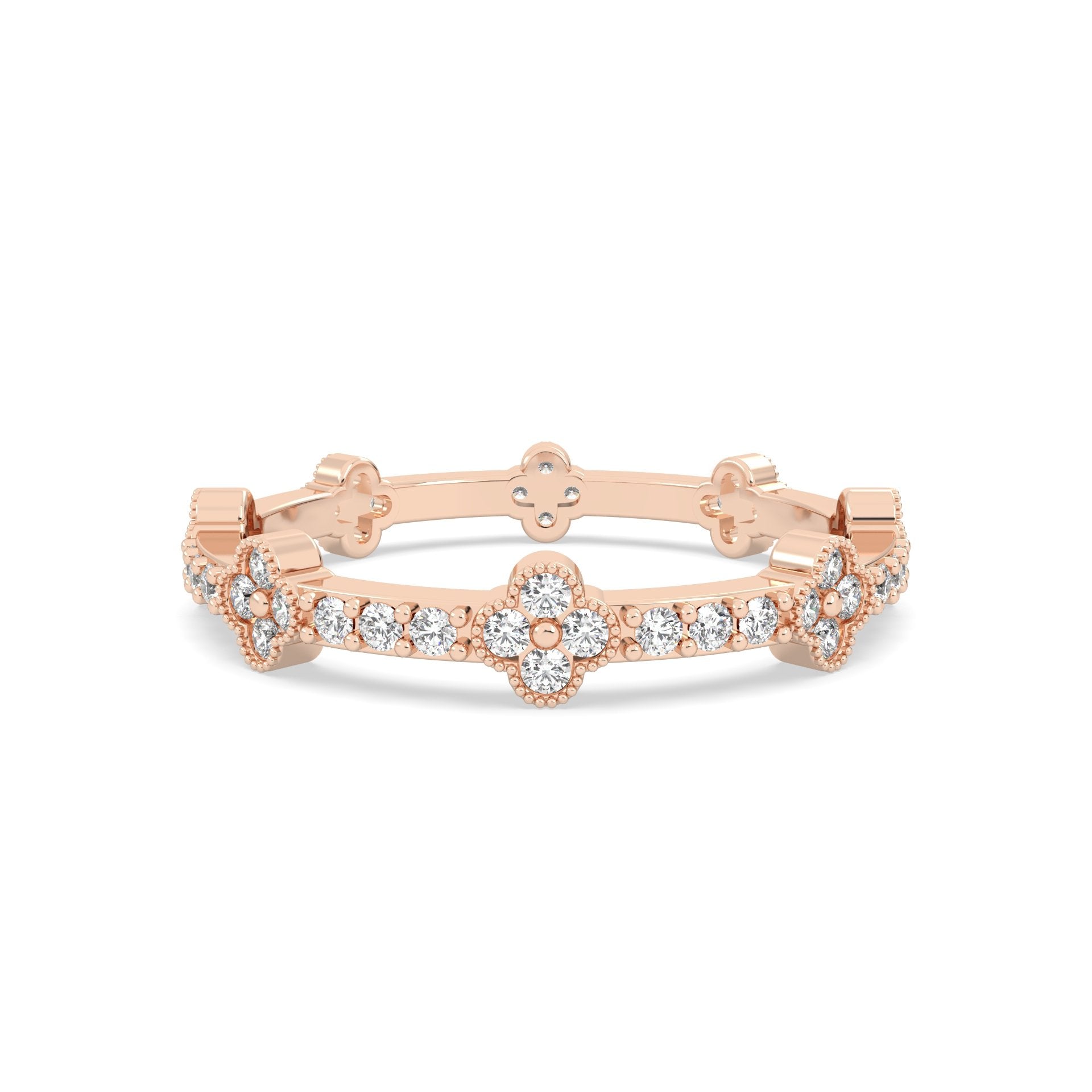 Rose Gold LV ring band