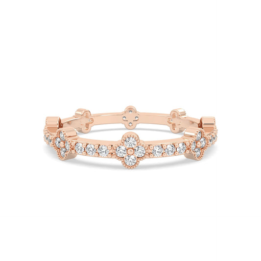 Rose Gold LV ring band