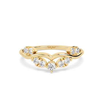 Yellow gold stackable ring band