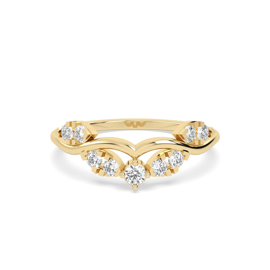Yellow gold stackable ring band
