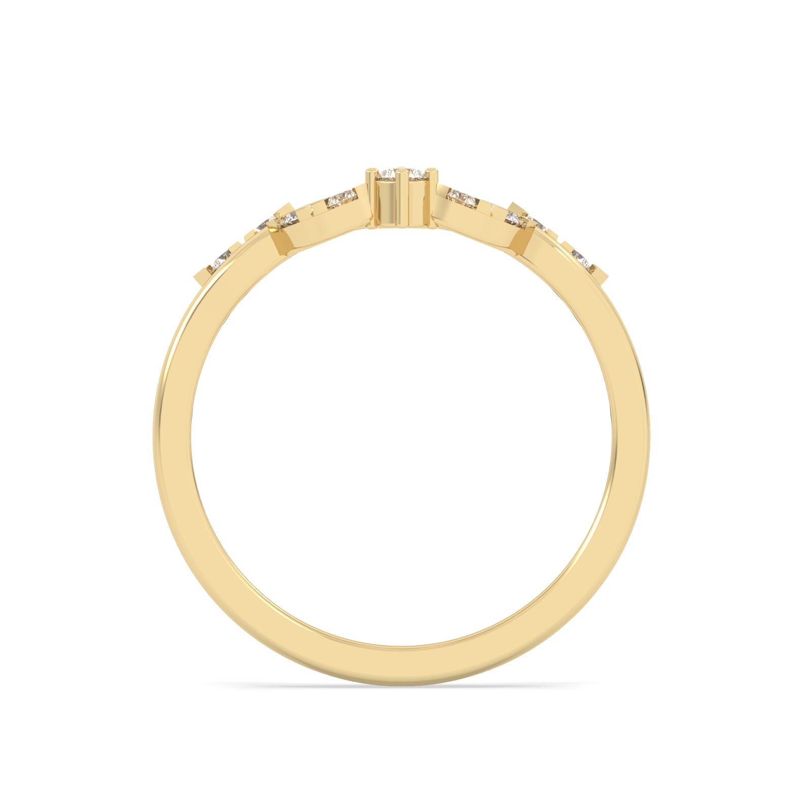 Yellow gold stackable ring band