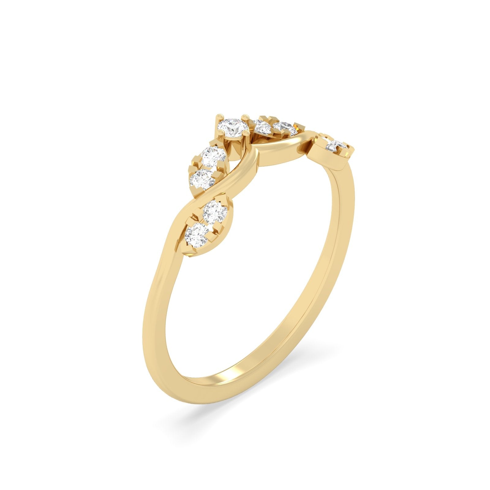 Yellow gold stackable ring band