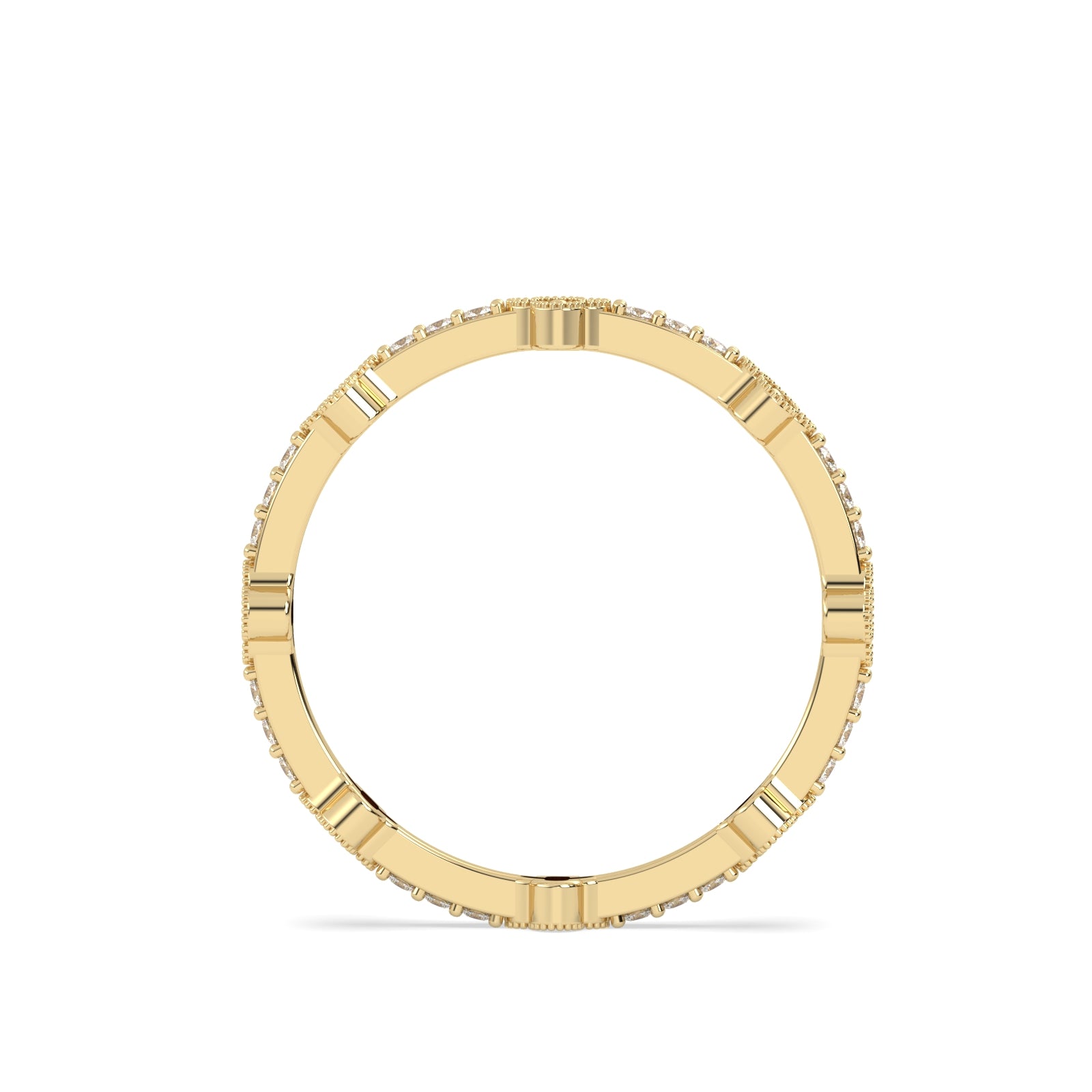 Yellow Gold LV ring band