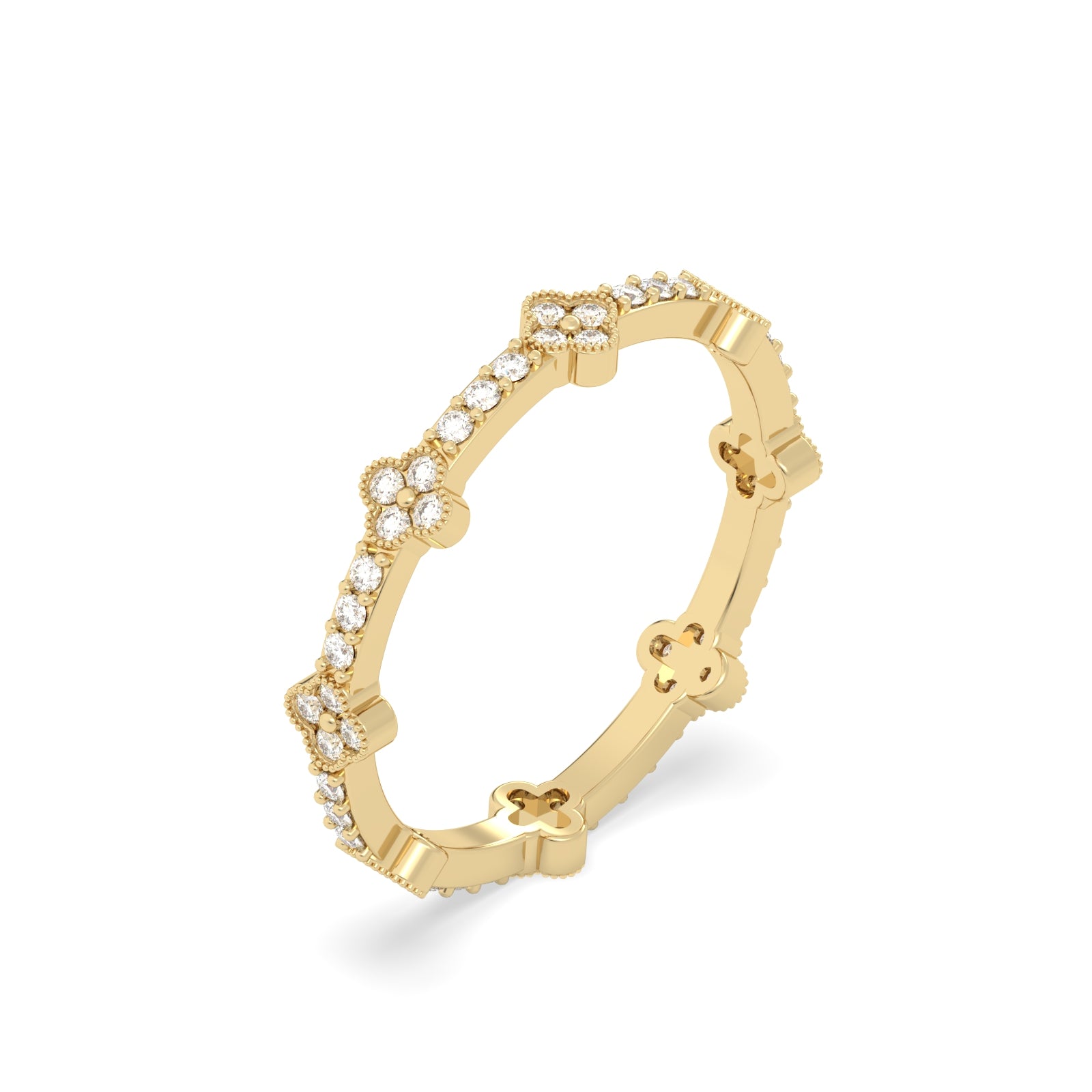 Yellow Gold LV ring band