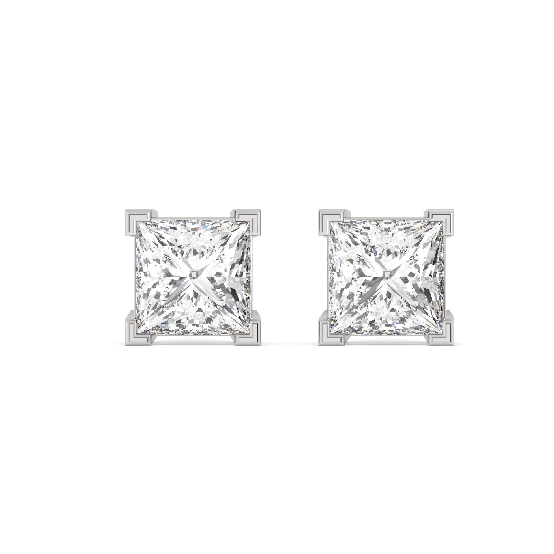 1.5 Ct Princess Studs - Stella Fine Jewellery lab grown diamond