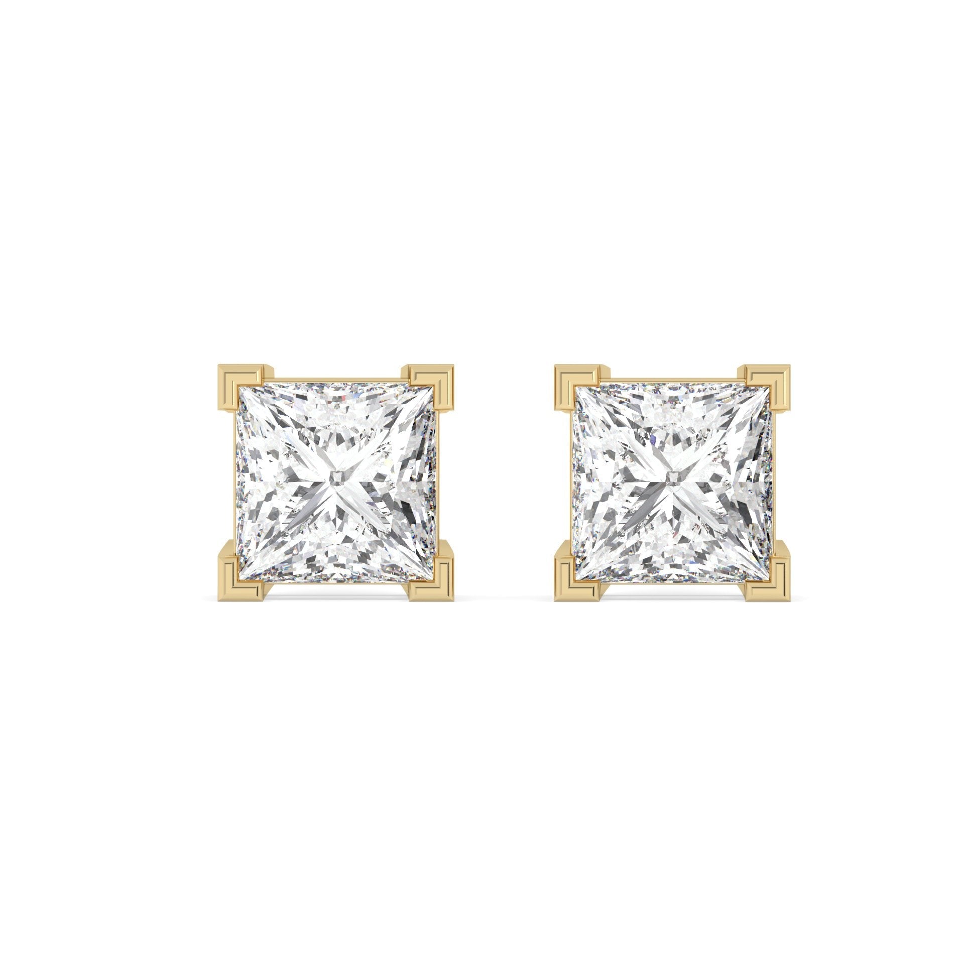 1.5 Ct Princess Studs - Stella Fine Jewellery lab grown diamond