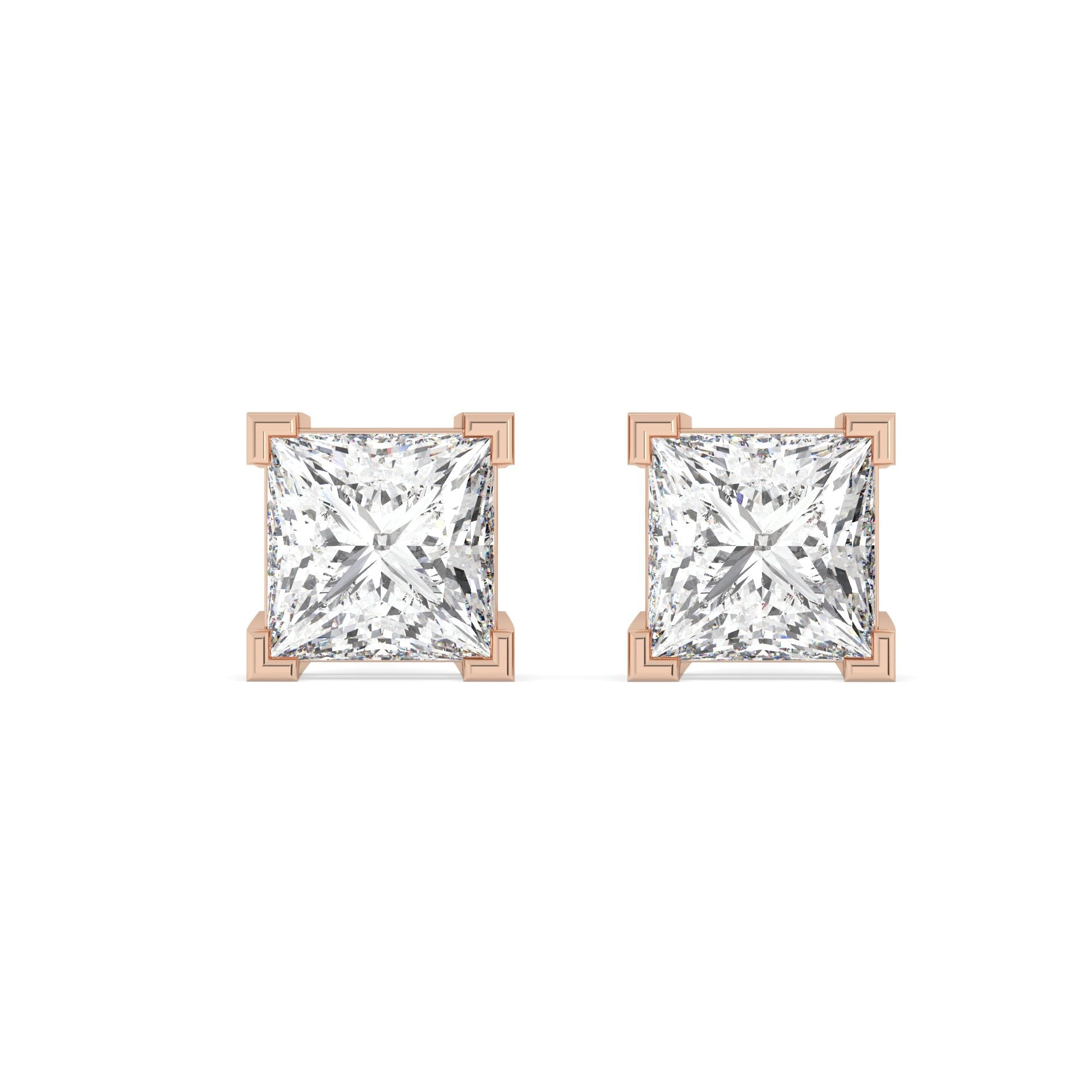 1.5 Ct Princess Studs - Stella Fine Jewellery lab grown diamond