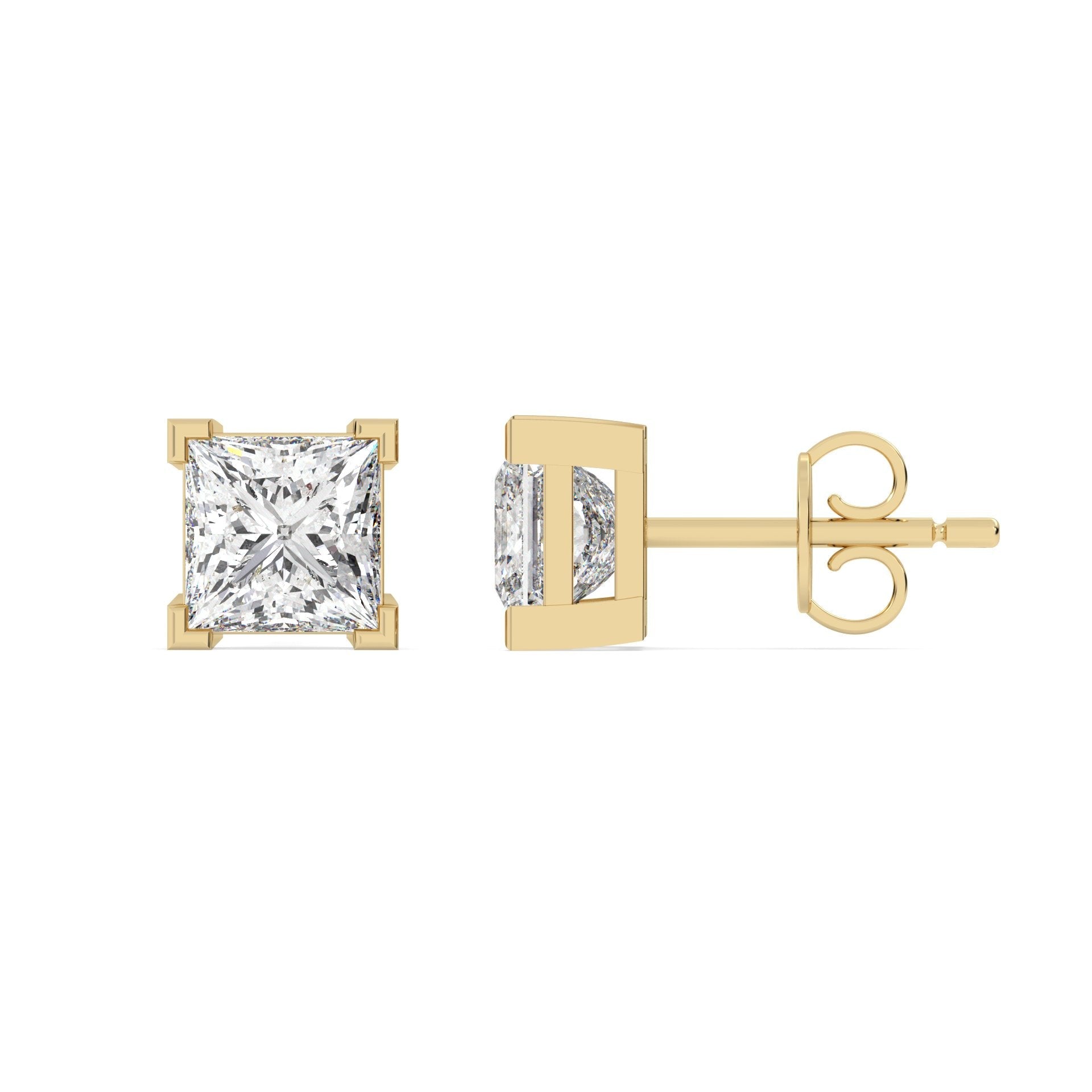 1.5 Ct Princess Studs - Stella Fine Jewellery lab grown diamond