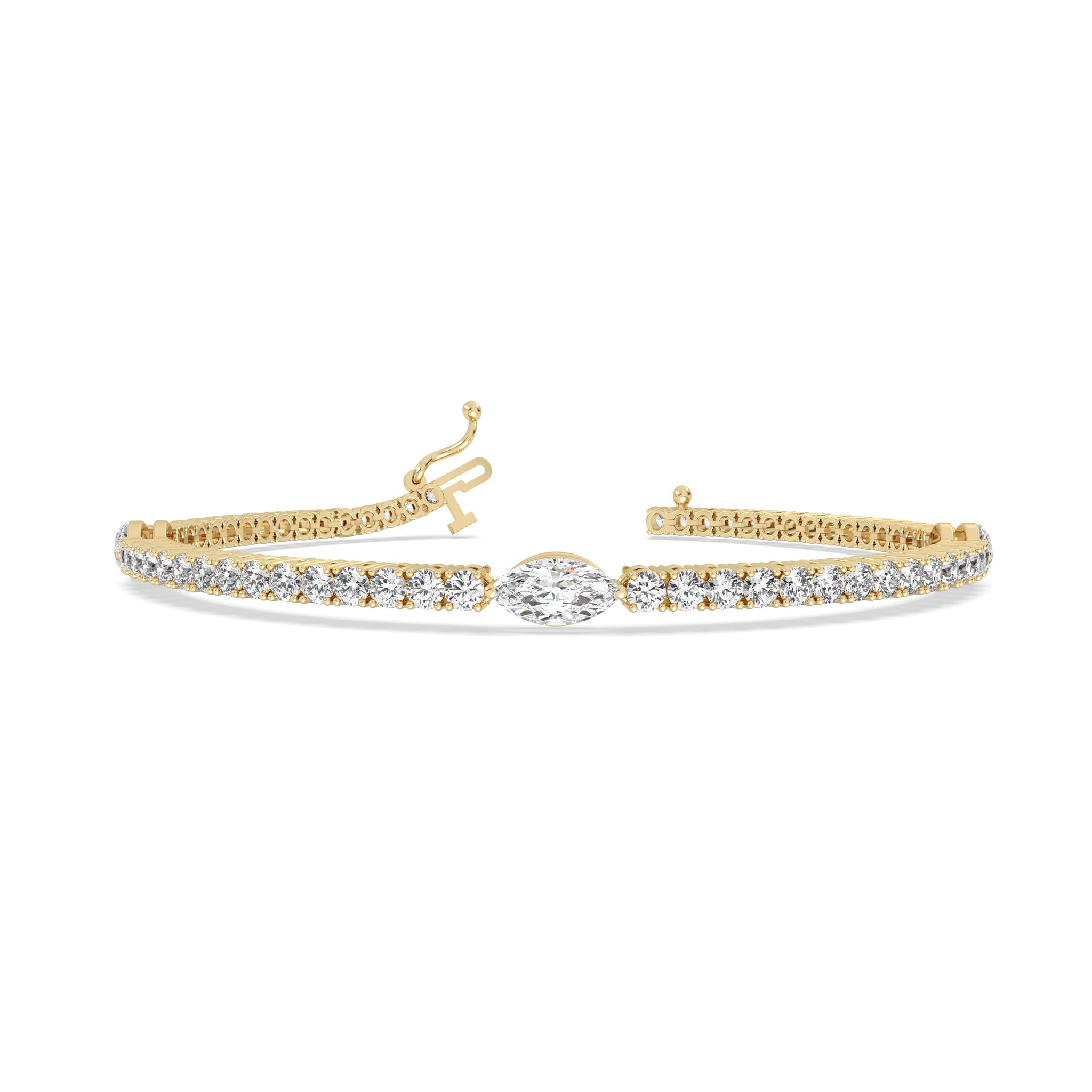 womens Classic Mini Round & Marquise Tennis Bracelet