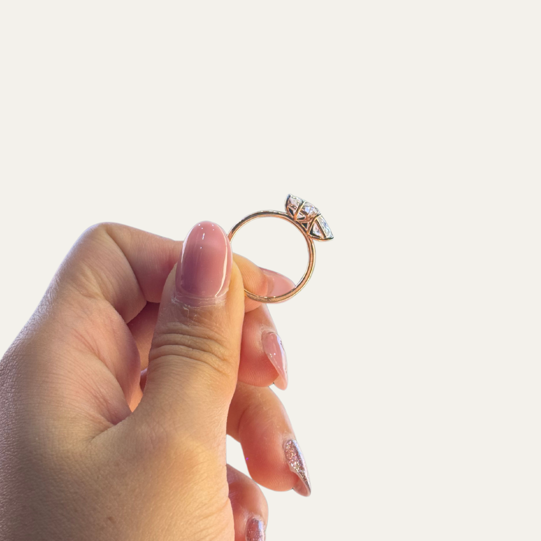 womens Heart & Princess Toi Et Moi 18kt Ring