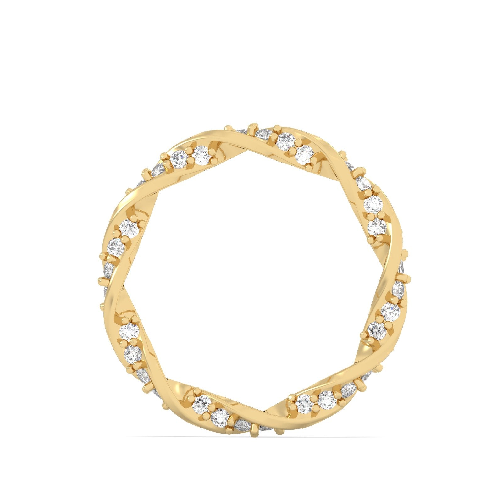 yellow gold stackable twisting band 2