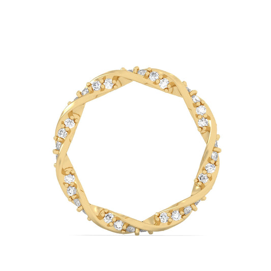 yellow gold stackable twisting band 2